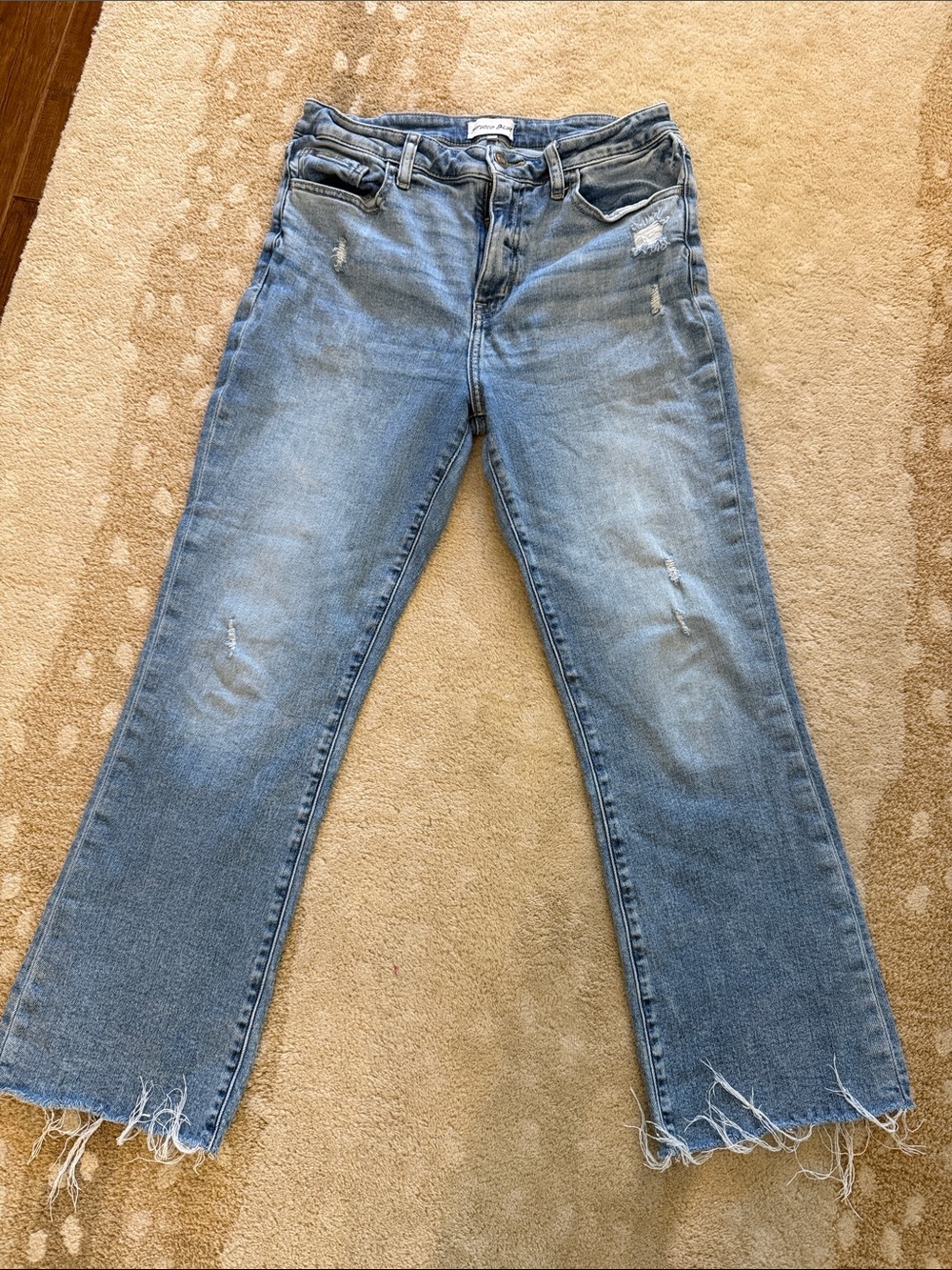 Light Blue Women's Flared Distressed Jeans size 30
